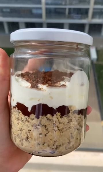 Overnight Oats sabor tiramisú